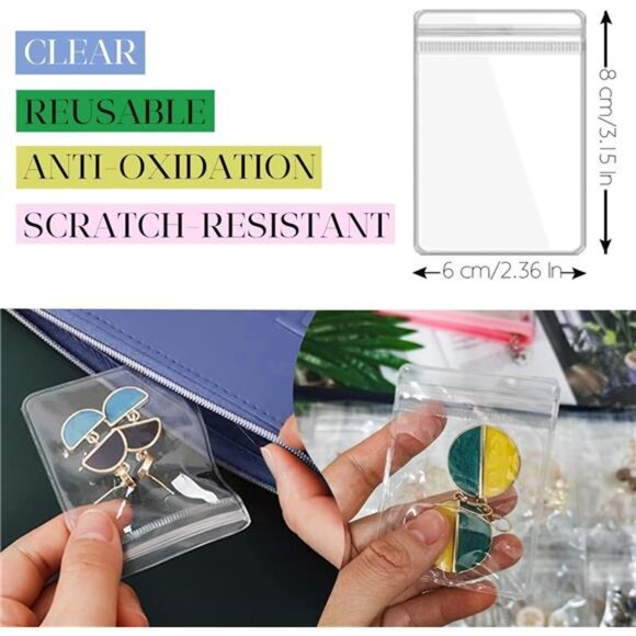 Travel Jewelry Organizer Case Transparent Earring Necklace Ring Bracelet Storage - Picture 6 of 7